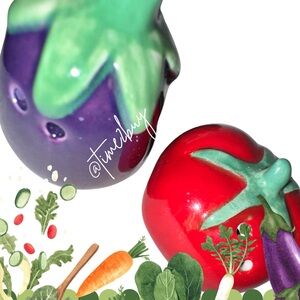 Mini Salt & Pepper Set - Tomato & Eggplant